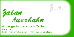 zalan auerhahn business card